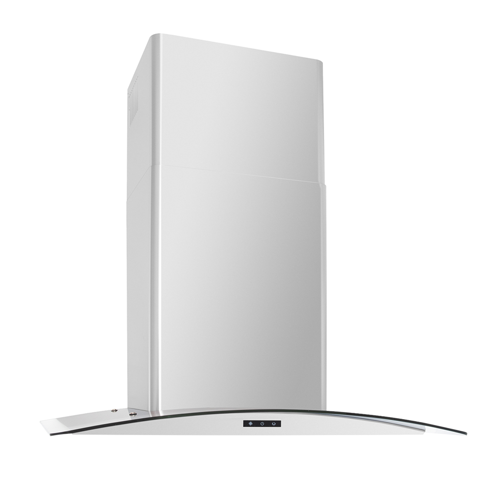 PACIFIC ECO CURVED GLASS CHIMNEY, 5W LED, SS, 36"